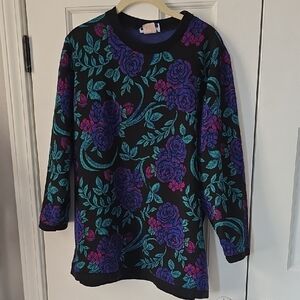 Floral Patterned Women's Sweater Cardigan